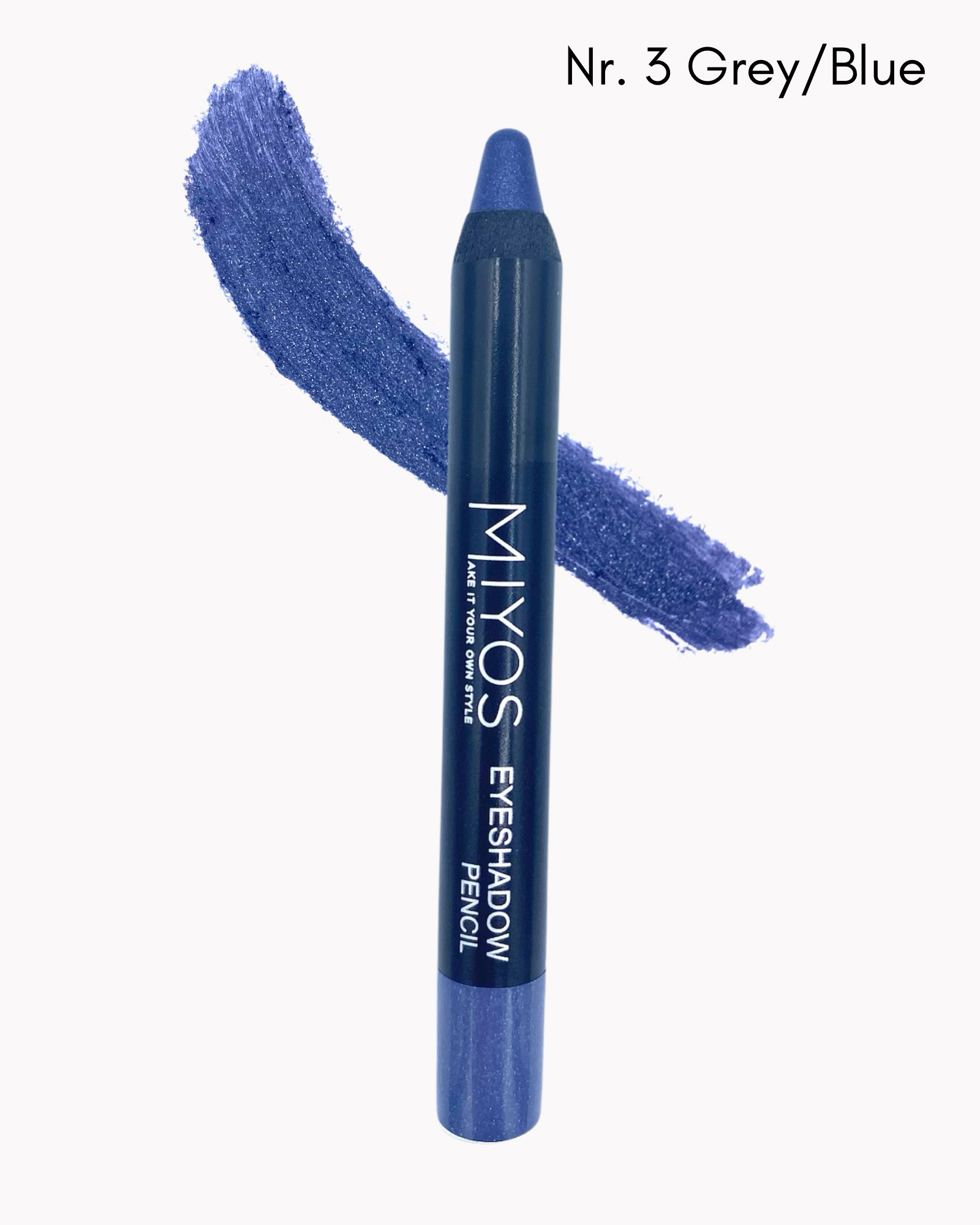 grijs/blauwe oogschaduw